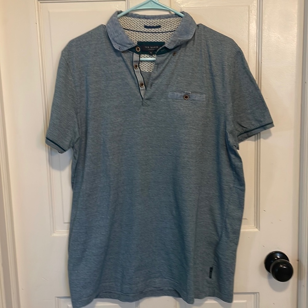 Ted‎ Baker men’s Short Sleeve Polo! Size Small bluish green